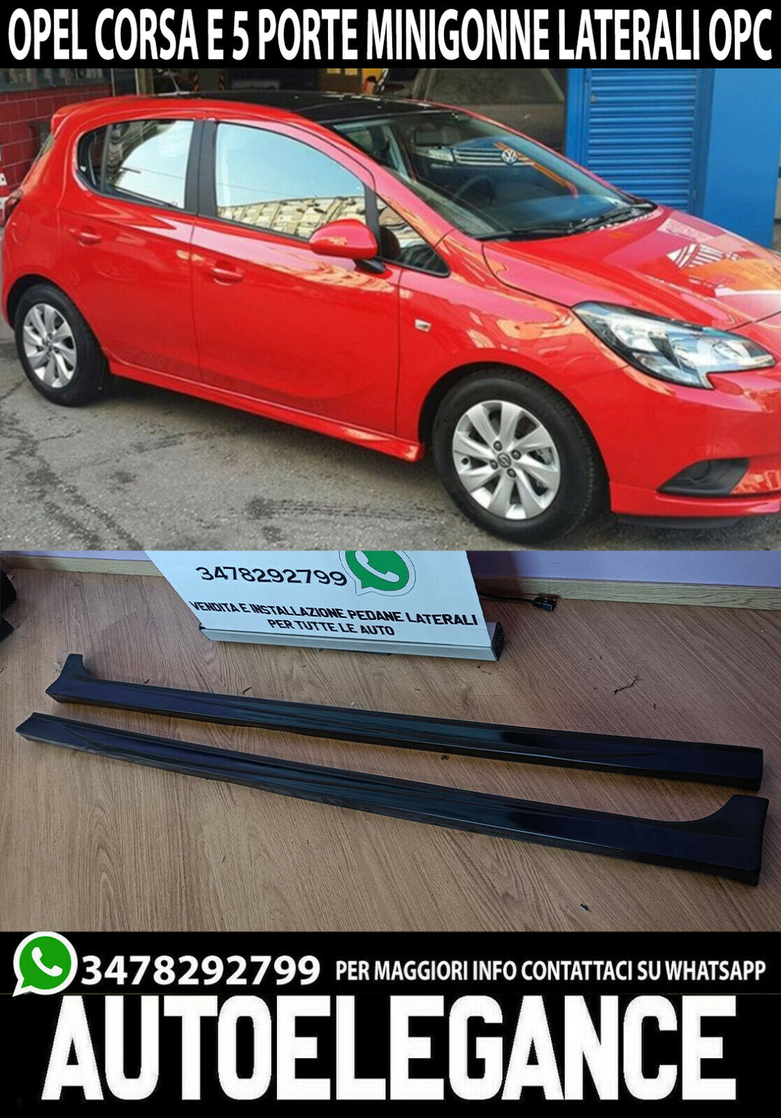 Tappetini auto velluto per Opel Corsa Corsa-e 2020->