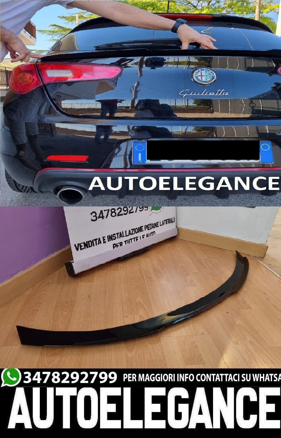 Spoiler bagagliaio posteriore per Alfa Romeo Giulietta 2016 2017 2018 2019  2020,fibra di carbonio/ABS ala Spoiler accessori per lo Styling  dell'auto,A-Bright Black : : Auto e Moto