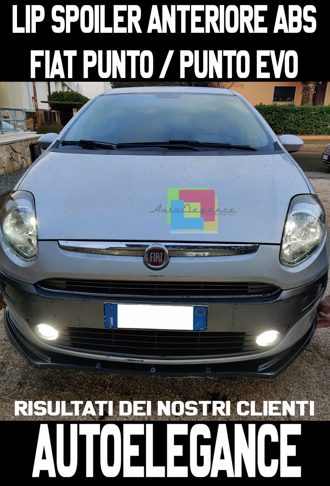 AUTOELEGANCETUNING - AUTOELEGANCETUNING - FIAT GRANDE PUNTO / PUNTO EVO  SOTTO PARAURTI ANTERIORE ABS SPLITTER