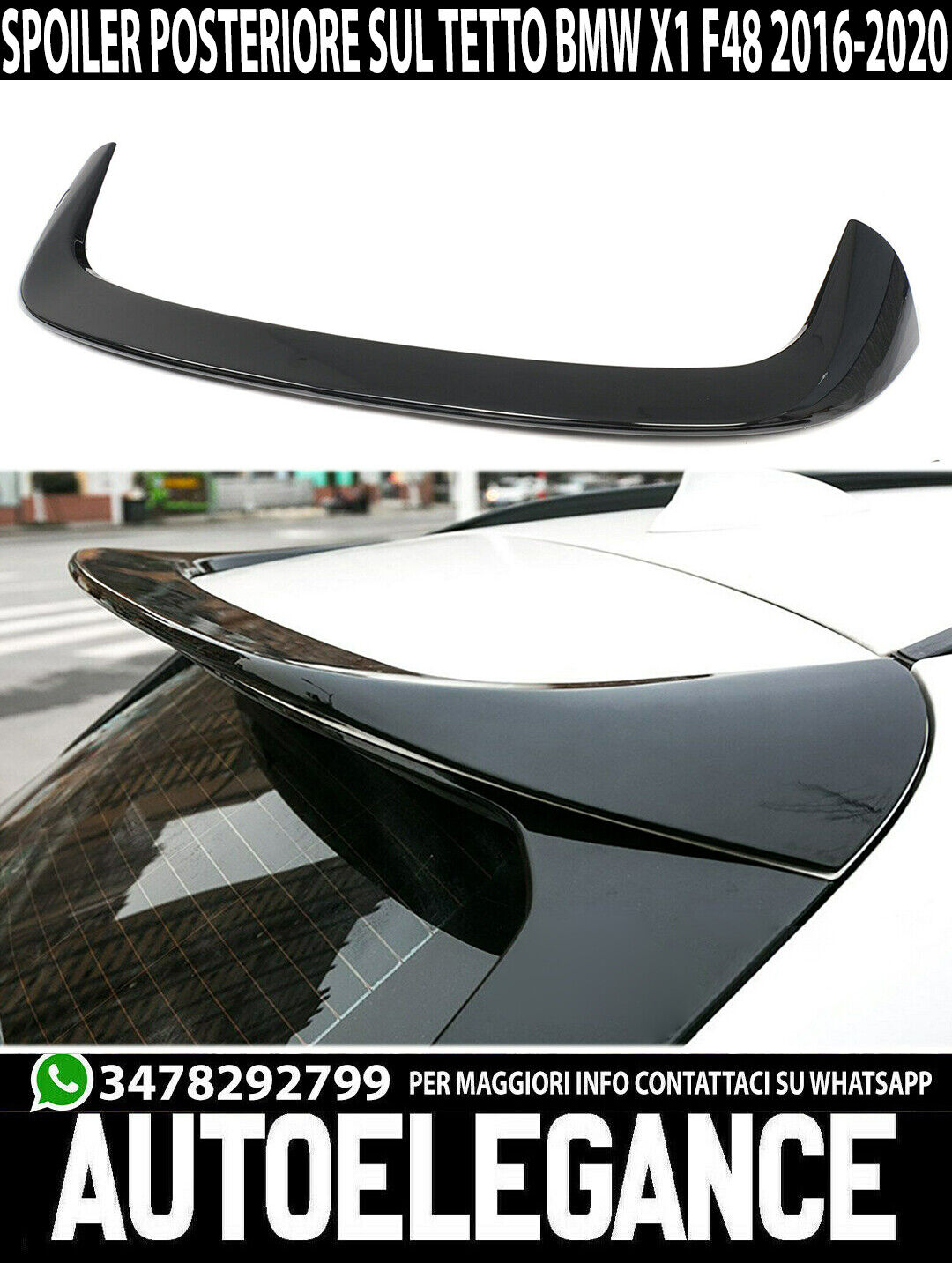 AUTOELEGANCETUNING - AUTOELEGANCETUNING - BMW X1 F48 DIFFUSORE POSTERIORE  SOTTO PARAURTI E TERMINALI DESIGN M