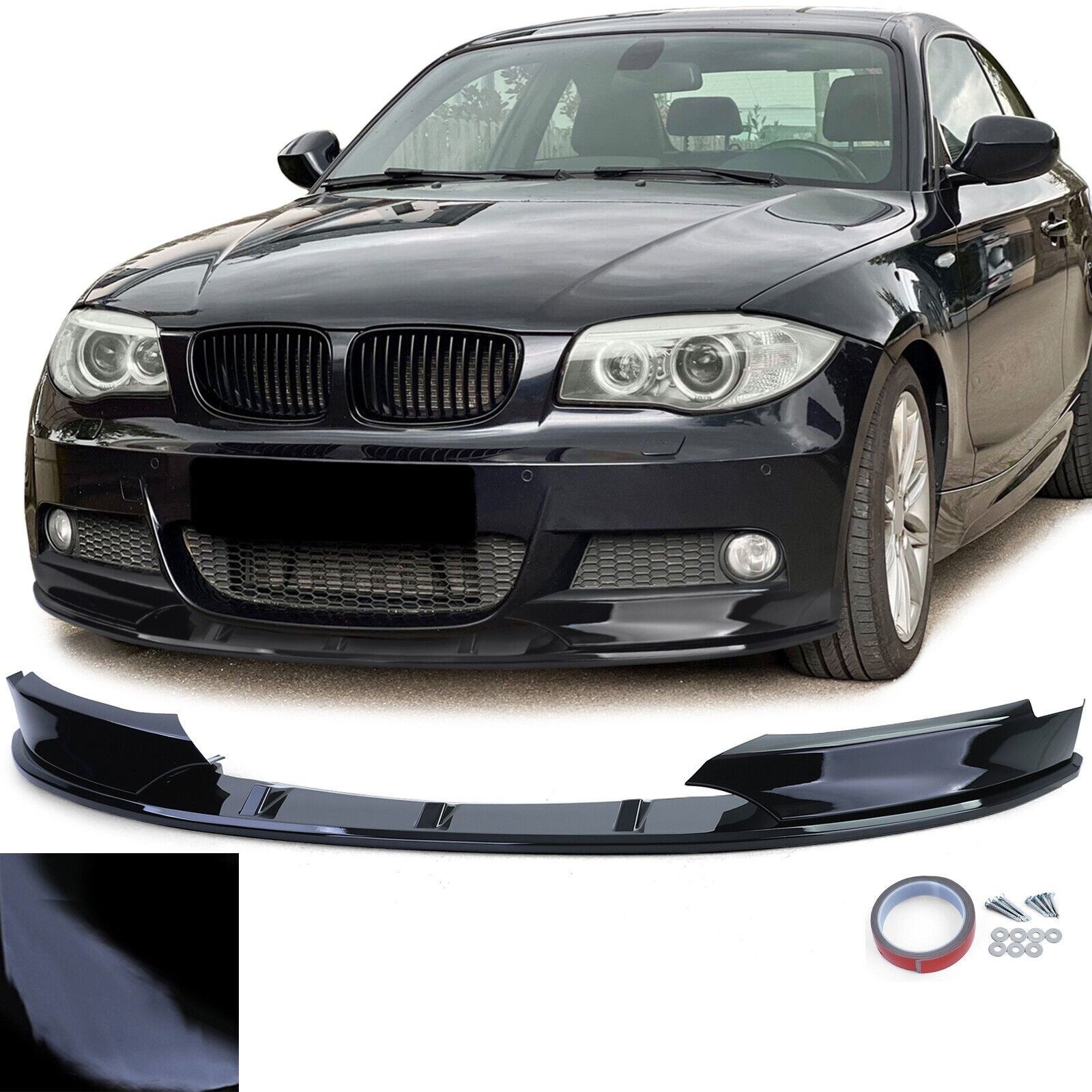 AUTOELEGANCETUNING - AUTOELEGANCETUNING - Spoiler anteriore Lippe  Performance Nero lucido adatto per BMW Serie 1 E82 E88 1