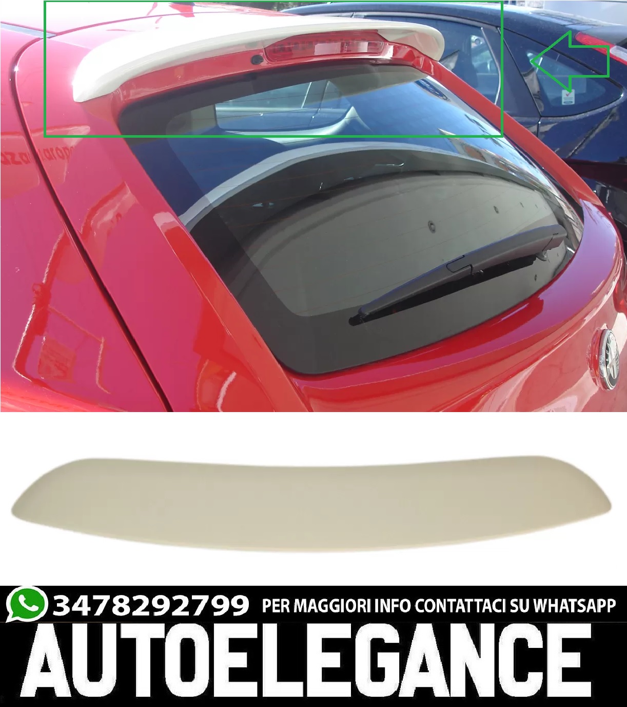 SPOILER ALETTONE POSTERIORE ALFA ROMEO MITO