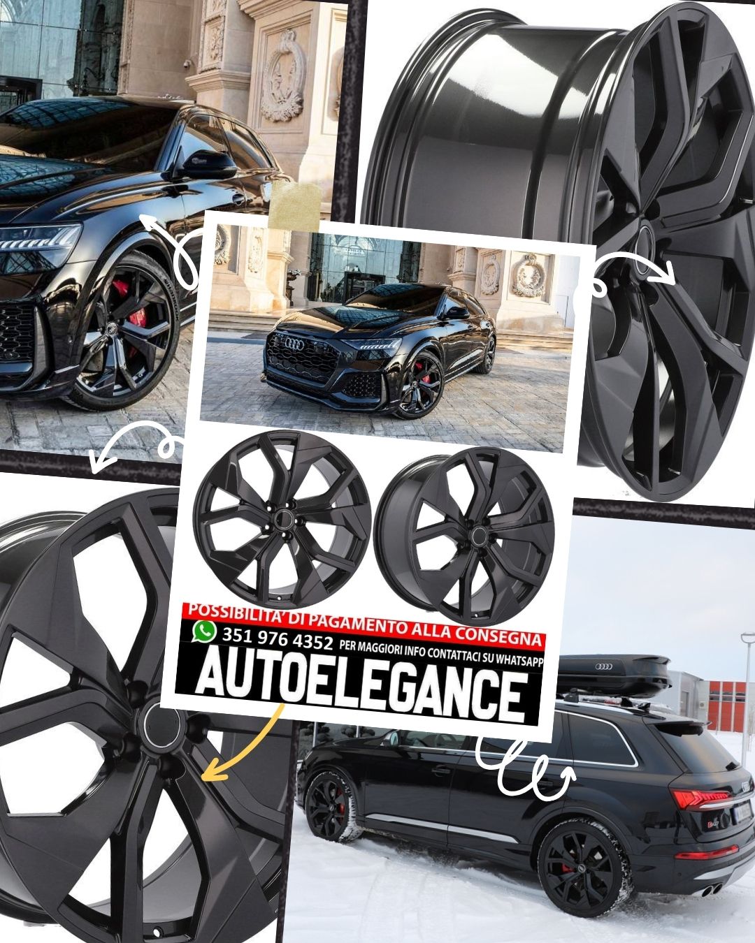 AUTOELEGANCETUNING - AUTOELEGANCETUNING - CERCHI CERCHIO IN LEGA 22Adatto  per AUDI