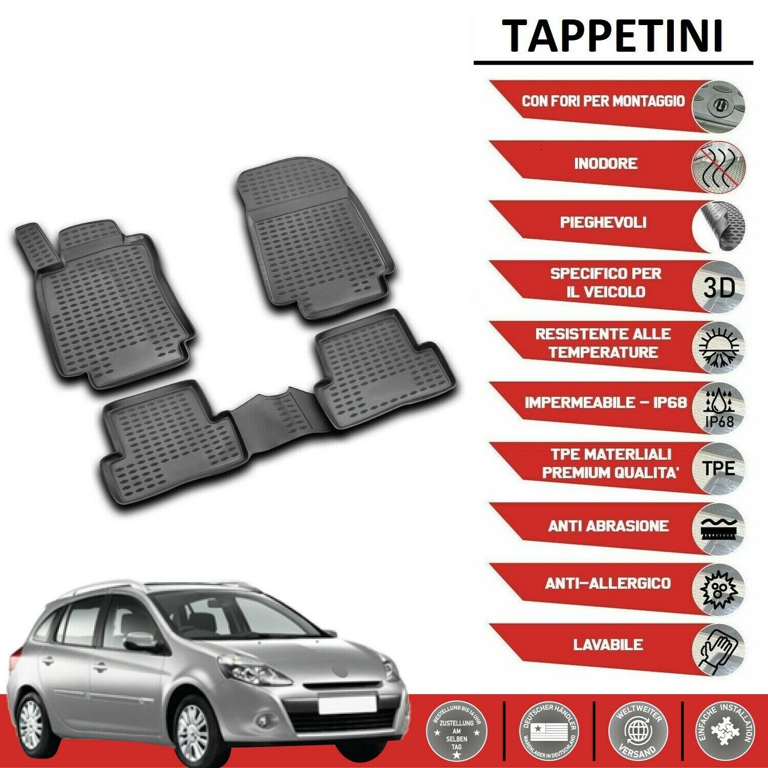 TAPPETINI RENAULT Clio - Accessori Auto In vendita a Napoli