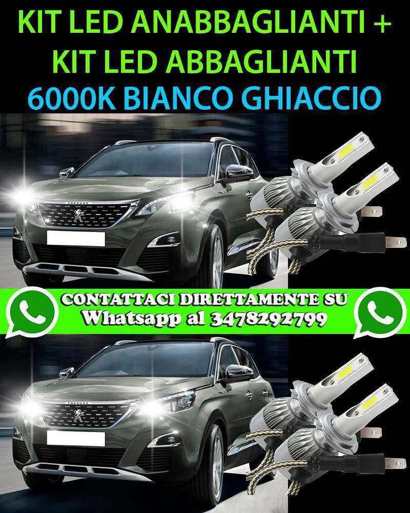 AUTOELEGANCETUNING - AUTOELEGANCETUNING - PEUGEOT 3008 2016+ KIT LAMPADINE  ANABBAGLIANTI + ABBAGLIANTI CREE A LED