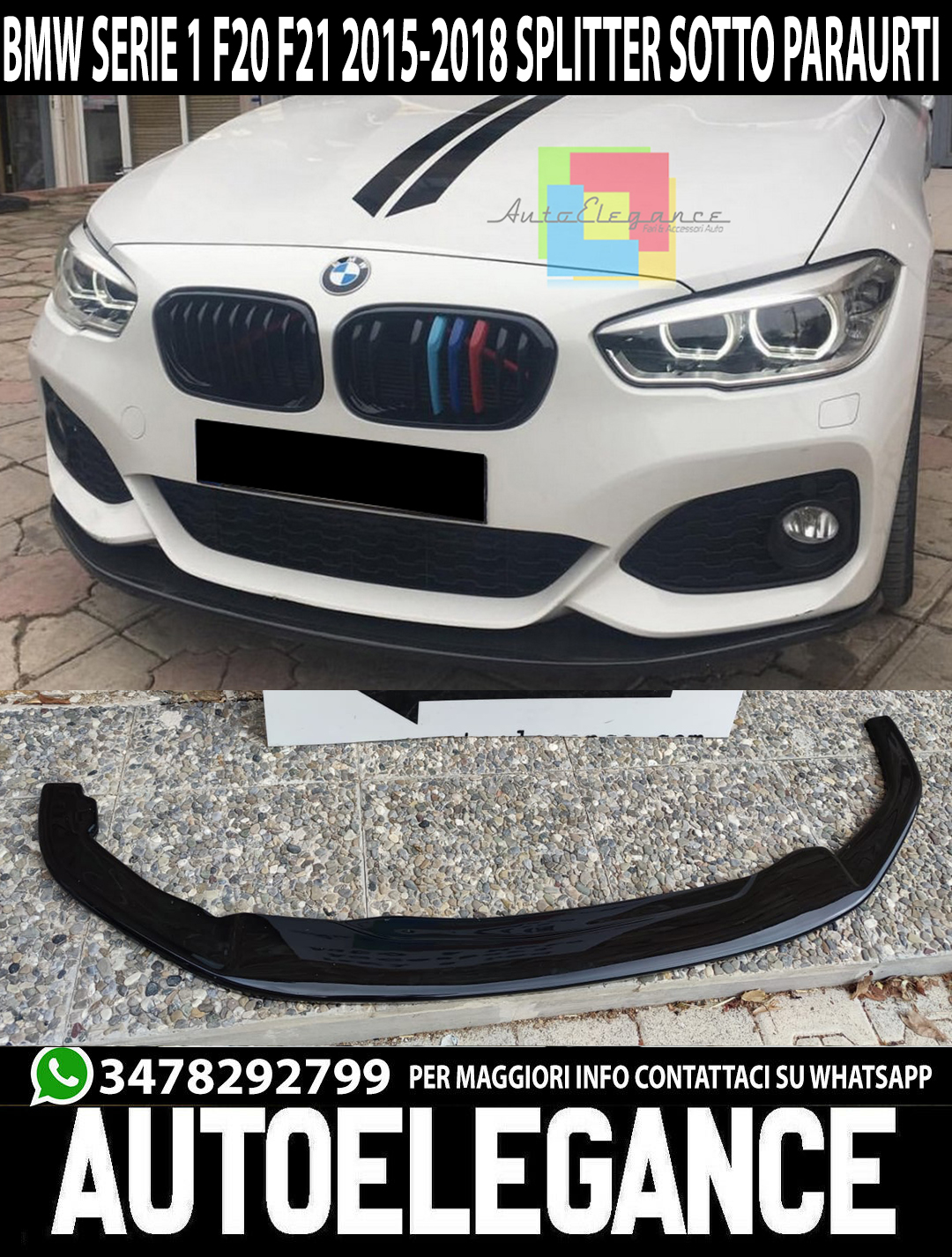 AUTOELEGANCETUNING - AUTOELEGANCETUNING - BODYKIT BMW SERIE 1 F20 F21  2015-2018 PARAURTI ANTERIORE PARAURTI POSTERIORE MIN