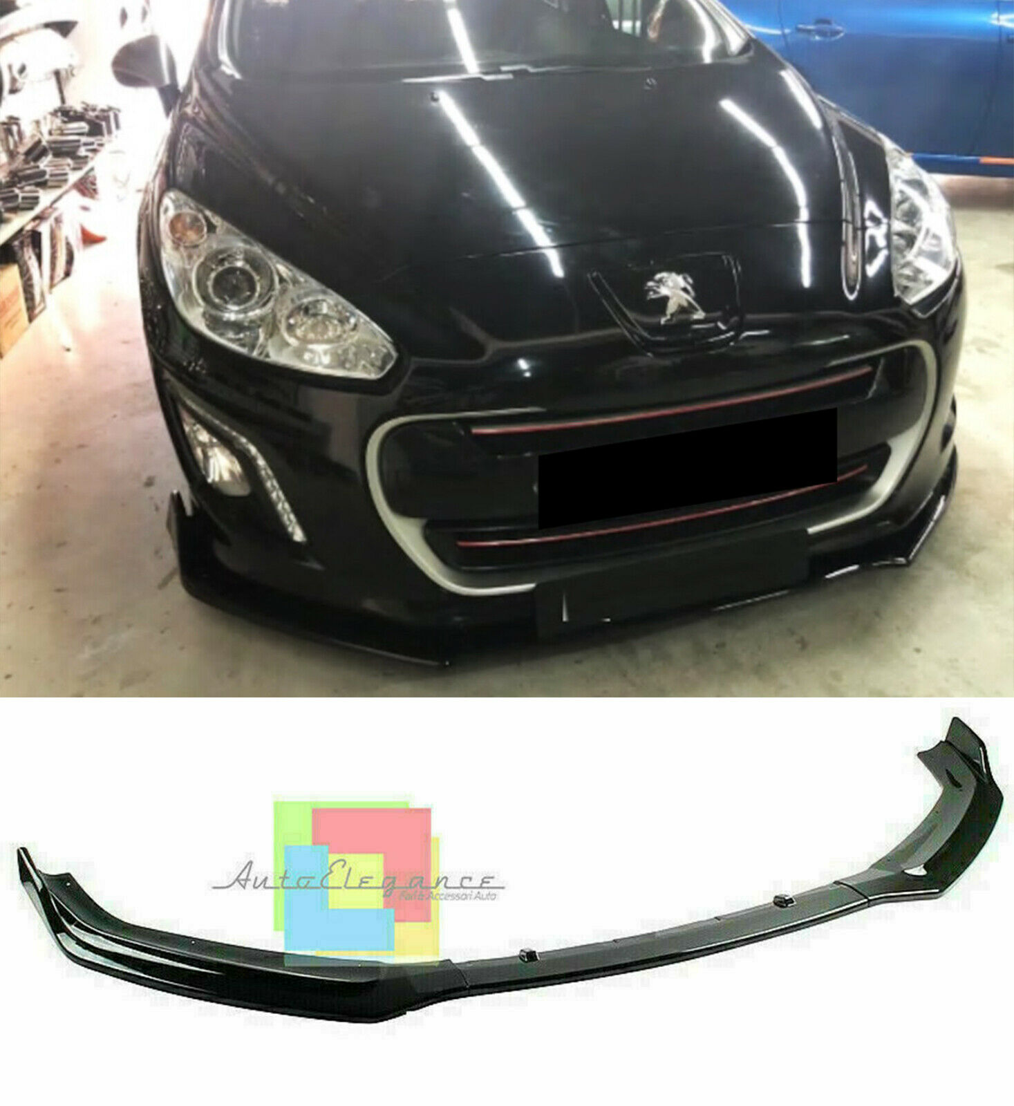 3 pz paraurti anteriore labbro per Peugeot 308 Body Kit accessori